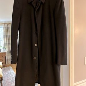 Christian Dior black Men's Wool Coat in excellent condition.